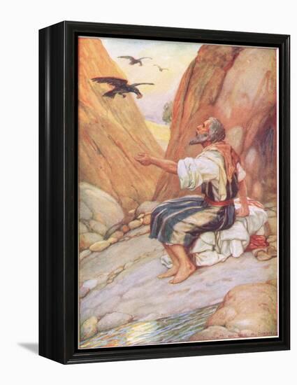 Elijah Fed by the Ravens-Arthur A. Dixon-Framed Premier Image Canvas