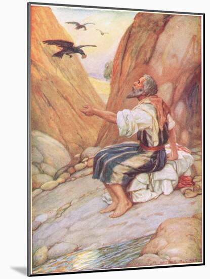 Elijah Fed by the Ravens-Arthur A. Dixon-Mounted Giclee Print