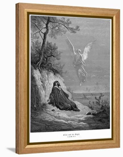 Elijah Goes into Wilderness and Asks to Die, But an Angel Comes and Bids Him 'Arise and Eat, 1866-null-Framed Premier Image Canvas