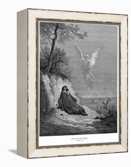 Elijah Goes into Wilderness and Asks to Die, But an Angel Comes and Bids Him 'Arise and Eat, 1866-null-Framed Premier Image Canvas