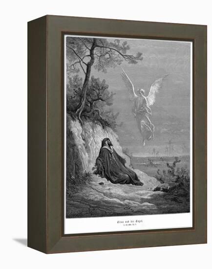 Elijah Goes into Wilderness and Asks to Die, But an Angel Comes and Bids Him 'Arise and Eat, 1866-null-Framed Premier Image Canvas