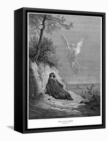 Elijah Goes into Wilderness and Asks to Die, But an Angel Comes and Bids Him 'Arise and Eat, 1866-null-Framed Premier Image Canvas