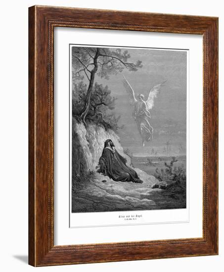 Elijah Goes into Wilderness and Asks to Die, But an Angel Comes and Bids Him 'Arise and Eat, 1866-null-Framed Giclee Print