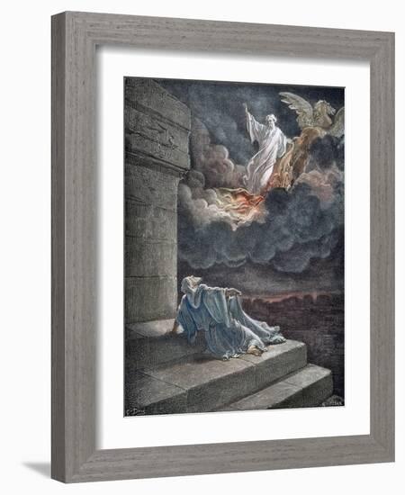 Elijah in Heaven-Gustave Doré-Framed Giclee Print