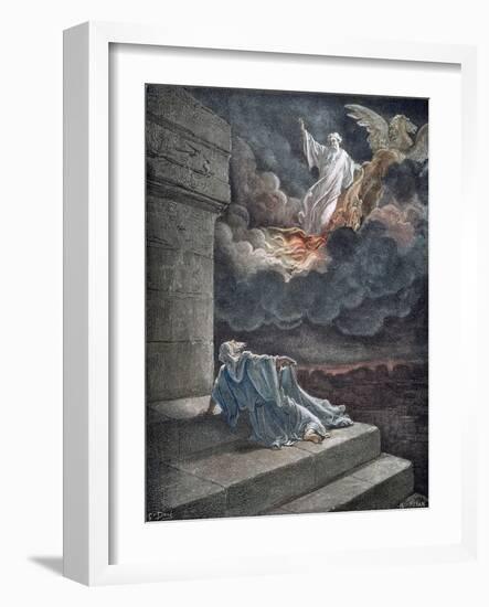 Elijah in Heaven-Gustave Doré-Framed Giclee Print