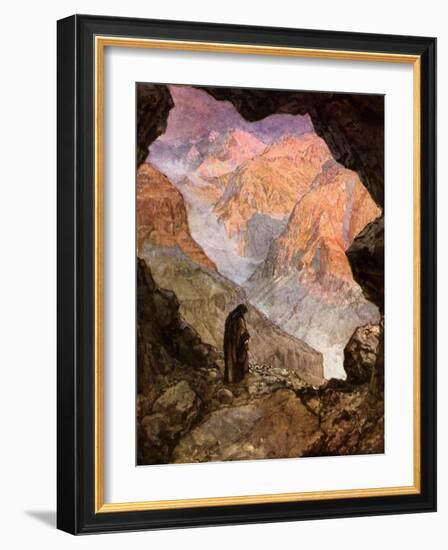 Elijah in the desert of Horeb - Bible-William Brassey Hole-Framed Giclee Print