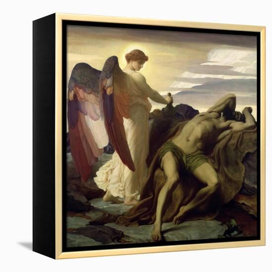 Elijah in the Wilderness, 1877-8-Frederick Leighton-Framed Premier Image Canvas