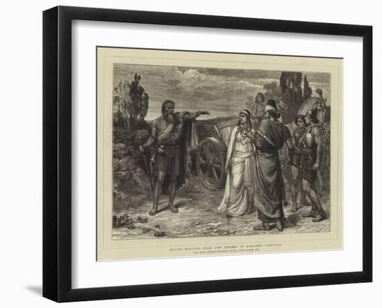 Elijah Meeting Ahab and Jezebel in Naboth's Vineyard-Frank Dicksee-Framed Giclee Print