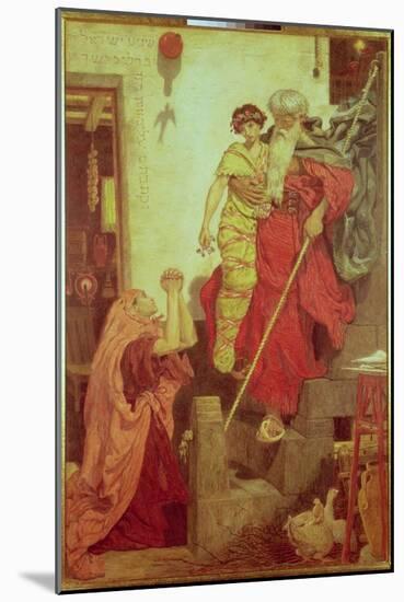 Elijah Restoring the Widow's Son, 1868-Ford Madox Brown-Mounted Giclee Print