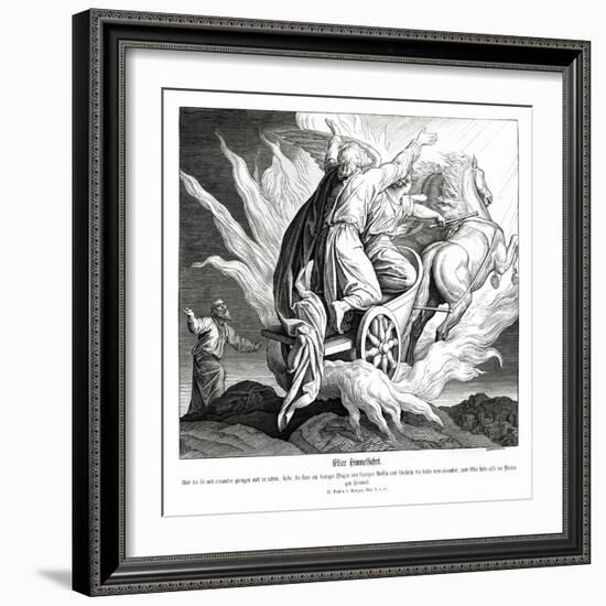Elijah's ascension, 2 Kings-Julius Schnorr von Carolsfeld-Framed Giclee Print