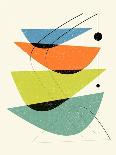 Mid Century Floating Square Shapes-Eline Isaksen-Art Print