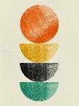 Tangerine Circle and Half Moons-Eline Isaksen-Art Print