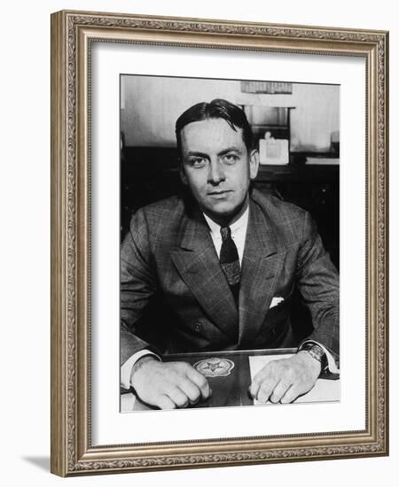 Eliot Ness, Treasury Prohibition Agent Who Brought Down Al Capone, Ca. 1935-null-Framed Photo