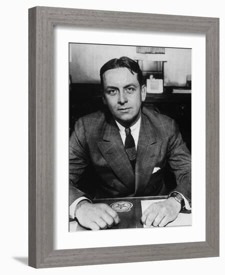 Eliot Ness, Treasury Prohibition Agent Who Brought Down Al Capone, Ca. 1935-null-Framed Photo