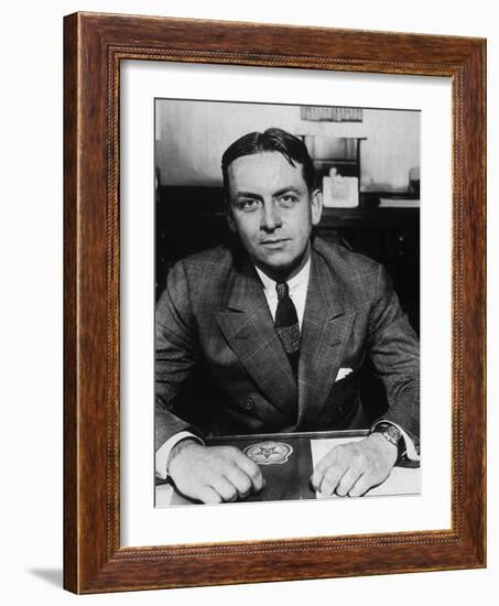 Eliot Ness, Treasury Prohibition Agent Who Brought Down Al Capone, Ca. 1935-null-Framed Photo