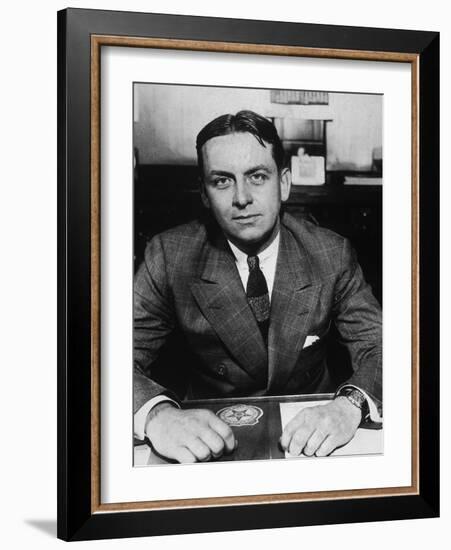 Eliot Ness, Treasury Prohibition Agent Who Brought Down Al Capone, Ca. 1935-null-Framed Photo