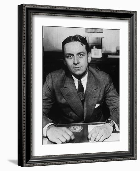 Eliot Ness, Treasury Prohibition Agent Who Brought Down Al Capone, Ca. 1935-null-Framed Photo