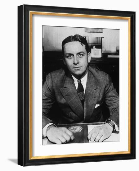 Eliot Ness, Treasury Prohibition Agent Who Brought Down Al Capone, Ca. 1935-null-Framed Photo