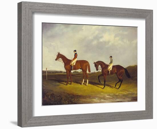 Elis' with J. Day Up, and 'Bay Middleton' with J. Robinson Up-David of York Dalby-Framed Giclee Print