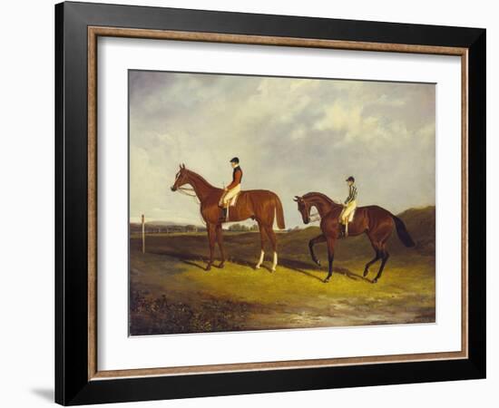 Elis' with J. Day Up, and 'Bay Middleton' with J. Robinson Up-David of York Dalby-Framed Giclee Print