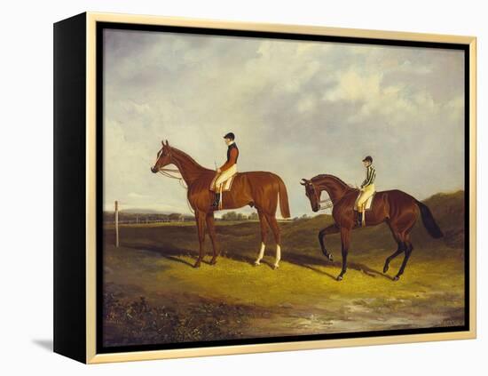 Elis' with J. Day Up: Winner of the St. Ledger, 1836 and 'Bay Middleton' with J. Robinson Up: the…-David Dalby of York-Framed Premier Image Canvas