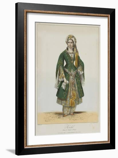 Élisa Rachel as Roxane in Bajazet by Racine, 1838-Achille Devéria-Framed Giclee Print