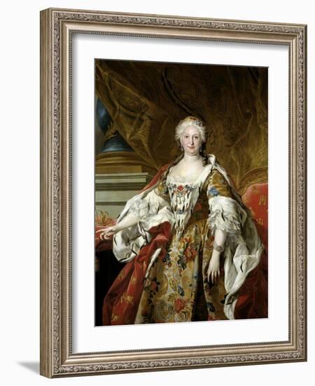 Elisabeth Farnese, Queen of Spain, Ca. 1739-Louis-Michel van Loo-Framed Giclee Print