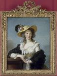 Reine Marie-Antoinette assise, en manteau bleu et robe blanche, tenant un livre à la main-Elisabeth Louise Vigée-LeBrun-Giclee Print