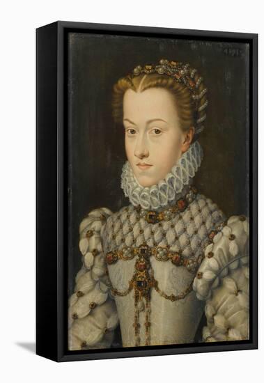 Elisabeth of Austria, Queen of France, Ca 1571-1572-François Clouet-Framed Premier Image Canvas