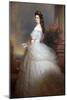 Elisabeth (Sissi), Empress of Austria in 1865 (Oil on Canvas)-Franz Xaver Winterhalter-Mounted Giclee Print