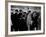 Elise Daniels, Young Model, Standing on Crowded New York City Street-Gjon Mili-Framed Photographic Print