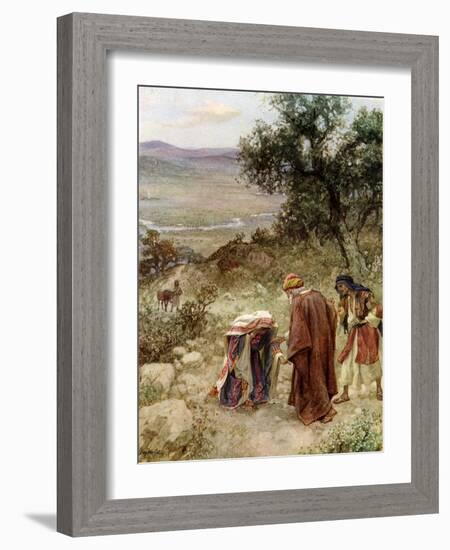 Elisha and the Shunamite woman - Bible-William Brassey Hole-Framed Giclee Print