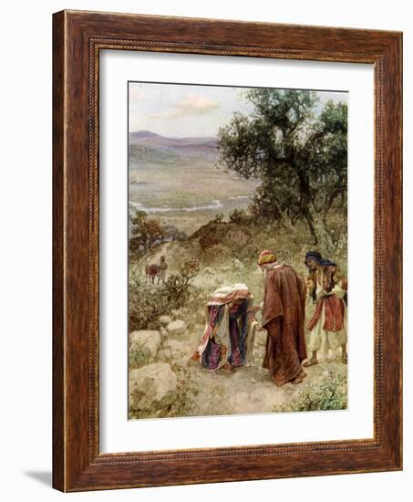 Elisha and the Shunamite woman - Bible-William Brassey Hole-Framed Giclee Print