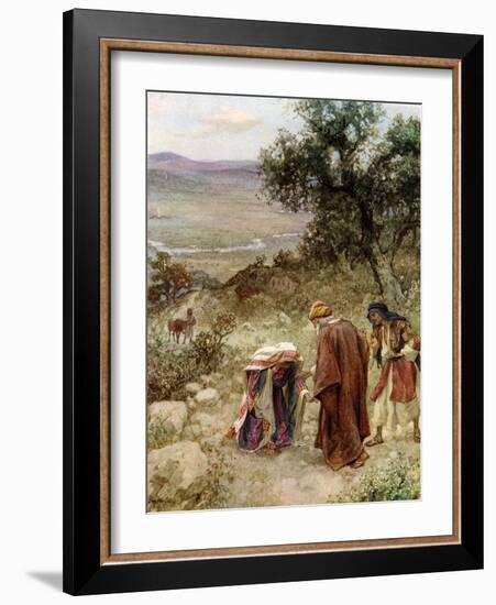 Elisha and the Shunamite woman - Bible-William Brassey Hole-Framed Giclee Print