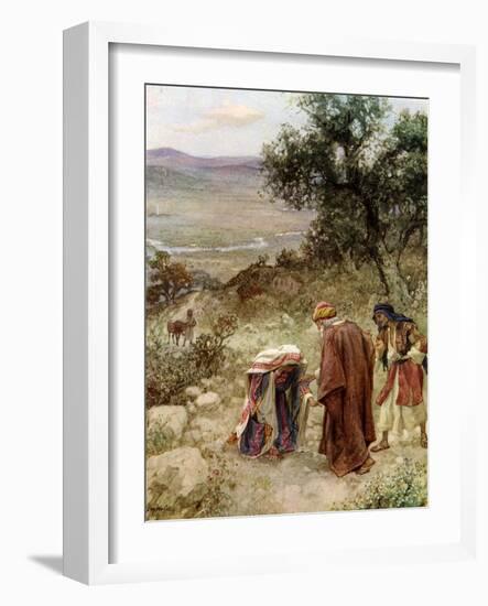 Elisha and the Shunamite woman - Bible-William Brassey Hole-Framed Giclee Print