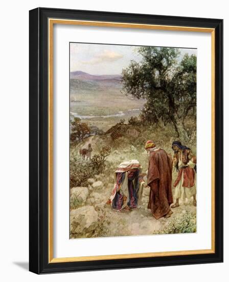 Elisha and the Shunamite woman - Bible-William Brassey Hole-Framed Giclee Print
