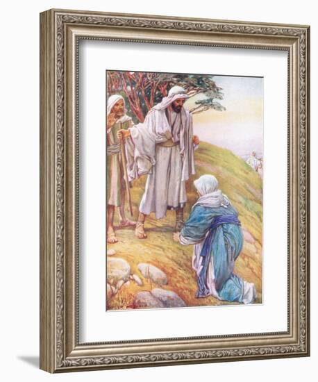 Elisha and the Shunammite-Arthur A. Dixon-Framed Giclee Print