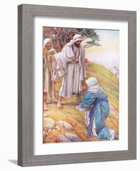 Elisha and the Shunammite-Arthur A. Dixon-Framed Giclee Print