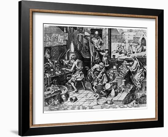 Elixir of Life: 'The Alchemist, 1558-Pieter Bruegel the Elder-Framed Giclee Print