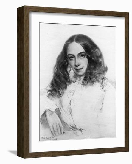 Elizabeth Barrett Browning, British Poet, 1859-Field Talfourd-Framed Giclee Print