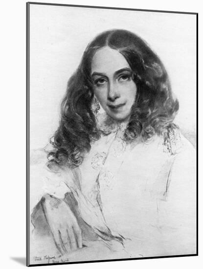 Elizabeth Barrett Browning, British Poet, 1859-Field Talfourd-Mounted Giclee Print