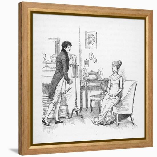 Elizabeth Bennet Refuses Mr. Darcy-Hugh Thomson-Framed Premier Image Canvas