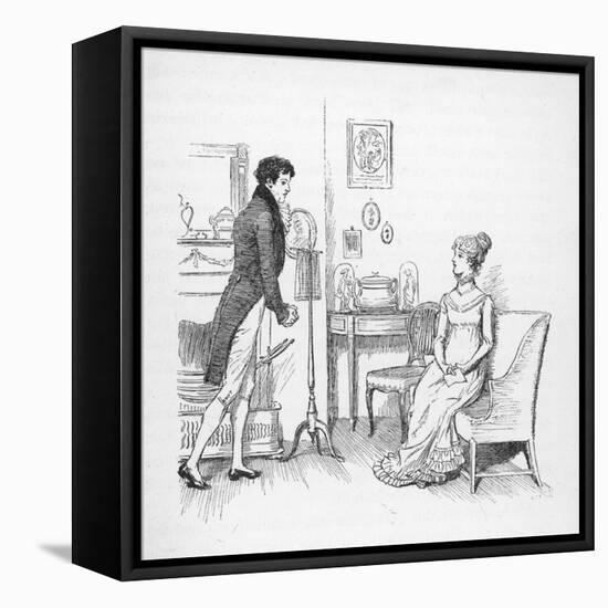 Elizabeth Bennet Refuses Mr. Darcy-Hugh Thomson-Framed Premier Image Canvas