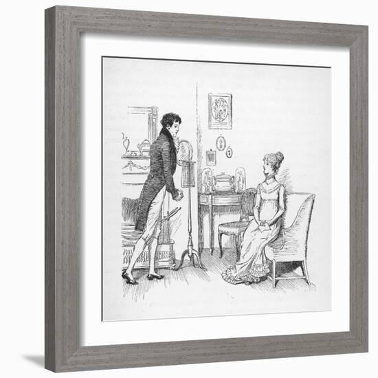 Elizabeth Bennet Refuses Mr. Darcy-Hugh Thomson-Framed Photographic Print