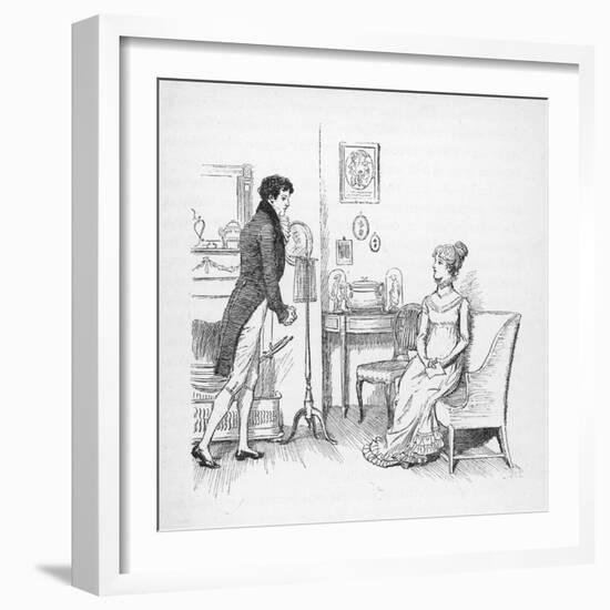 Elizabeth Bennet Refuses Mr. Darcy-Hugh Thomson-Framed Photographic Print