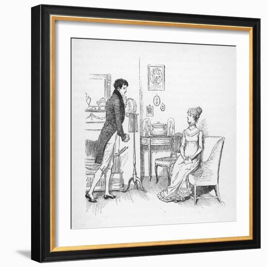 Elizabeth Bennet Refuses Mr. Darcy-Hugh Thomson-Framed Photographic Print