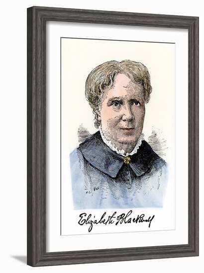 Elizabeth Blackwell, First Women Physician in Modern Times, with Her Autograph-null-Framed Giclee Print