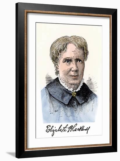 Elizabeth Blackwell, First Women Physician in Modern Times, with Her Autograph-null-Framed Giclee Print