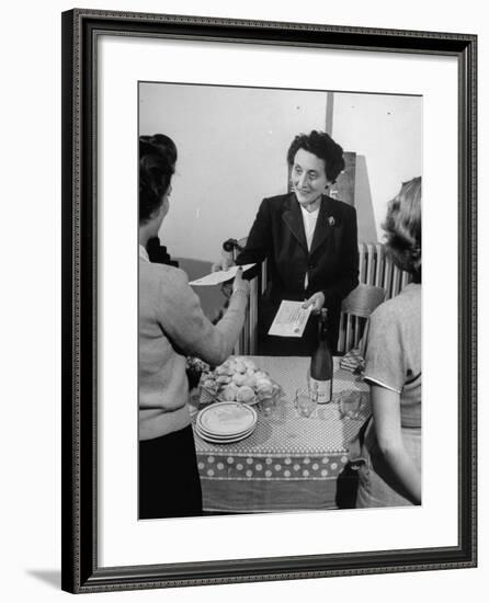 Elizabeth Brassart, Giving a Studenther Diploma-null-Framed Photographic Print