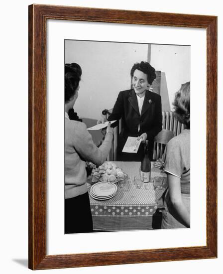 Elizabeth Brassart, Giving a Studenther Diploma-null-Framed Photographic Print